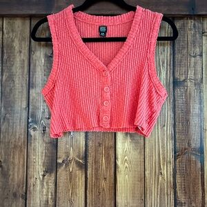 Urban Outfitters: BDG cropped tank: coral: S